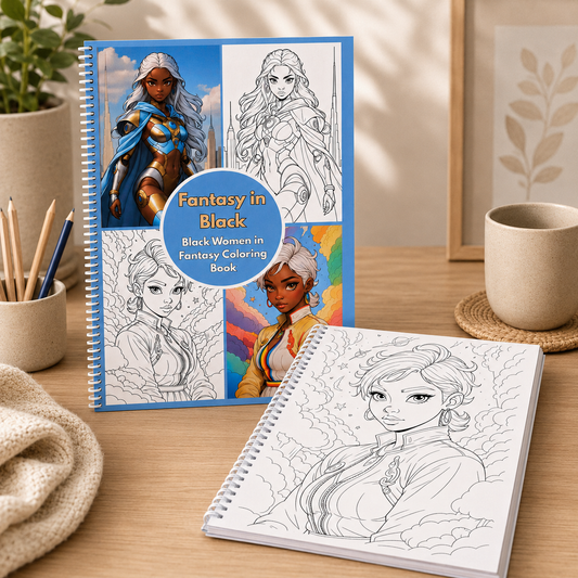 Fantasy In Black: Black Women In Fantasy Coloring Book, image 2