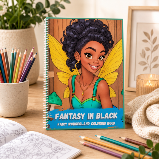 Fantasy In Black: Fairy Wonderland Coloring Book, image 2