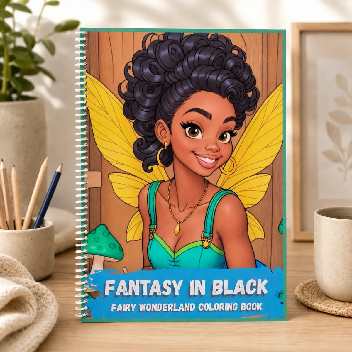 Fantasy In Black: Fairy Wonderland Coloring Book