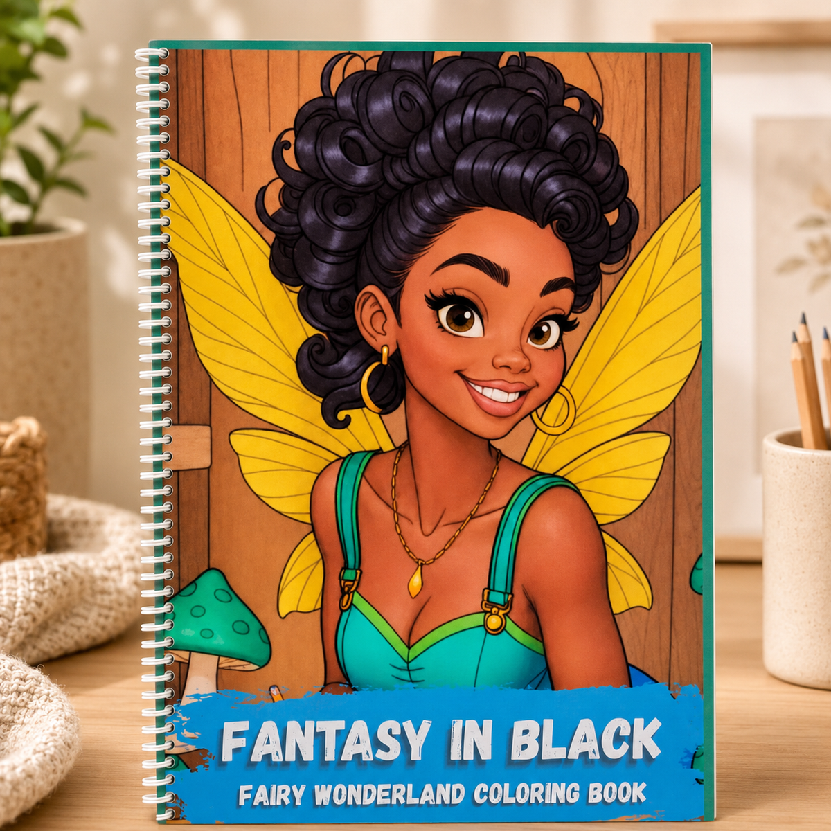 Fantasy In Black: Fairy Wonderland Coloring Book, image 4