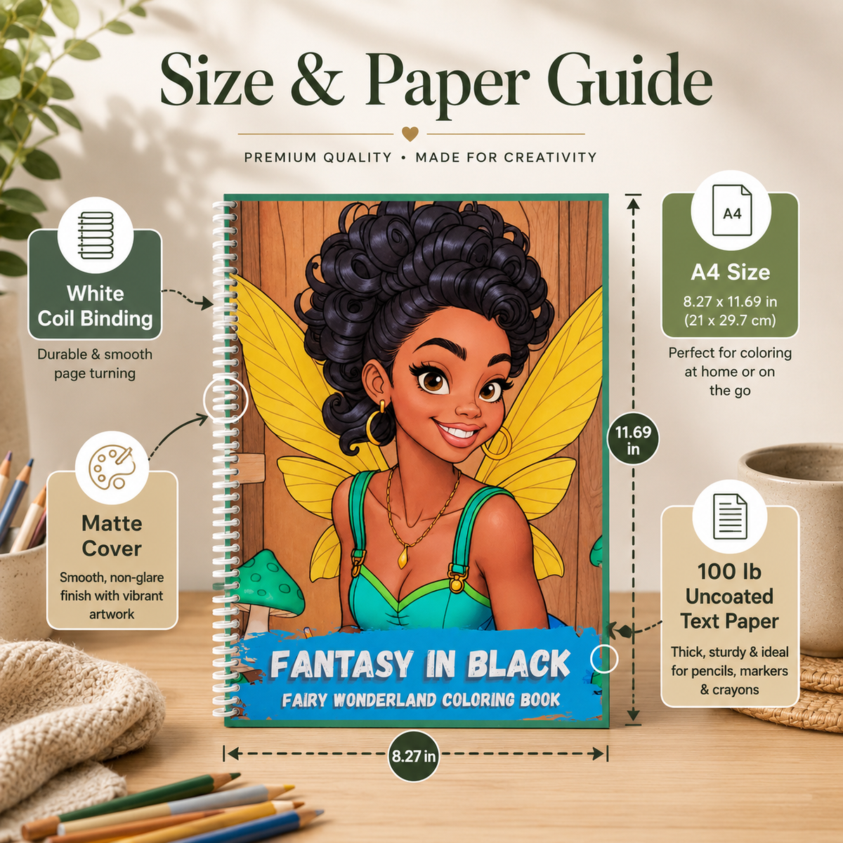 Fantasy In Black: Fairy Wonderland Coloring Book, image 3