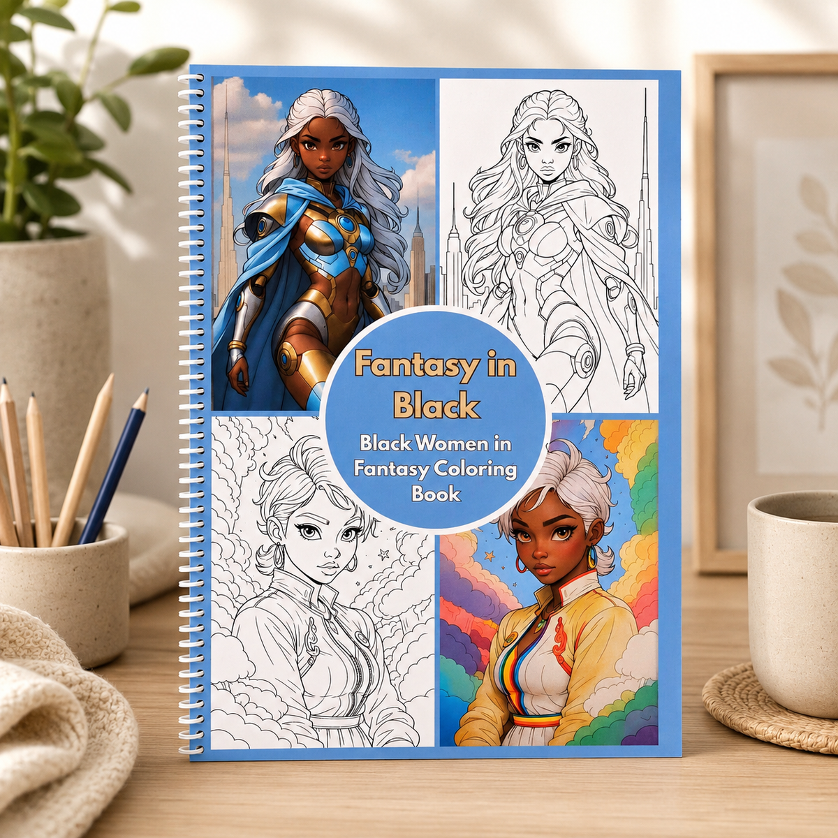 Fantasy In Black: Black Women In Fantasy Coloring Book